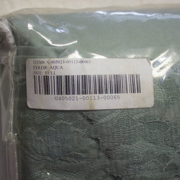 Cozelle Lace 100% Microfiber 6 Piece Sheet Set Aqua Full Size - Picture 4 of 6